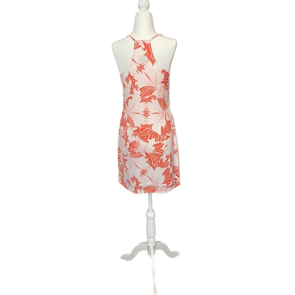 J. Crew Factory Orange/White Hawaiian Fully Lined Slip Dress - Size “0” - Picture 3 of 6